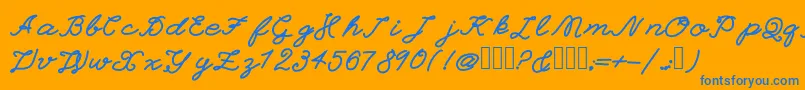 EinsteinGrand Font – Blue Fonts on Orange Background