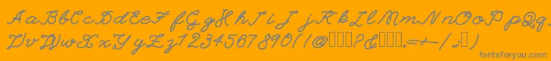 EinsteinGrand Font – Gray Fonts on Orange Background