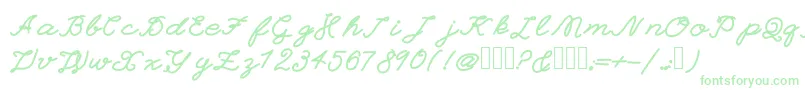 EinsteinGrand Font – Green Fonts on White Background