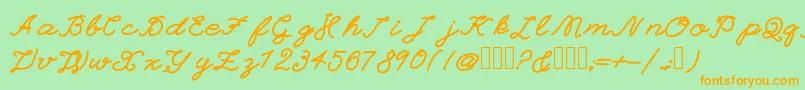 EinsteinGrand Font – Orange Fonts on Green Background