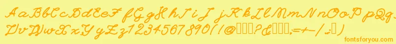 EinsteinGrand Font – Orange Fonts on Yellow Background