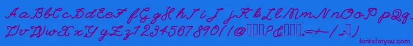 EinsteinGrand Font – Purple Fonts on Blue Background