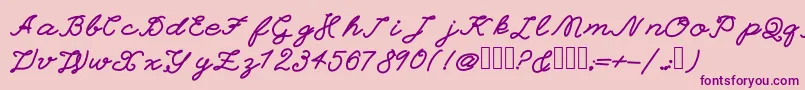 EinsteinGrand Font – Purple Fonts on Pink Background