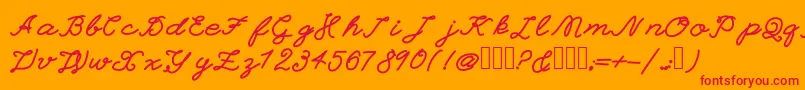 fuente EinsteinGrand – Fuentes Rojas Sobre Fondo Naranja