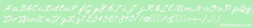 EinsteinGrand Font – White Fonts on Green Background