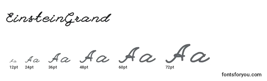 Размеры шрифта EinsteinGrand
