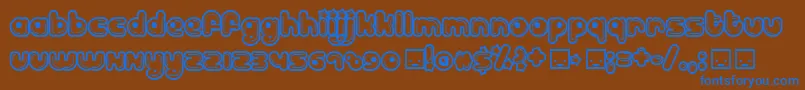 BilloDream Font – Blue Fonts on Brown Background