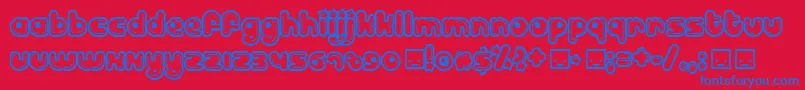 BilloDream Font – Blue Fonts on Red Background