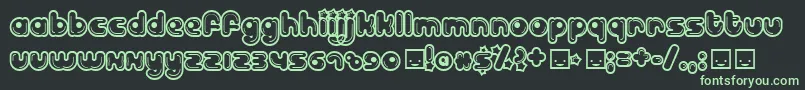 BilloDream Font – Green Fonts on Black Background