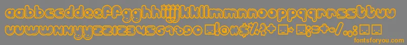 BilloDream Font – Orange Fonts on Gray Background