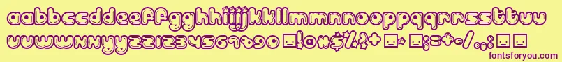 BilloDream Font – Purple Fonts on Yellow Background