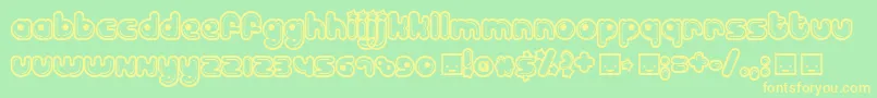 BilloDream Font – Yellow Fonts on Green Background