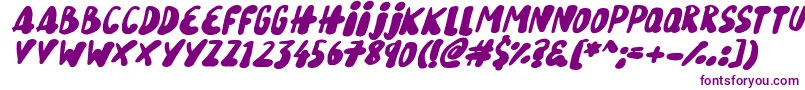 SnowySkiesItalic-fontti – violetit fontit