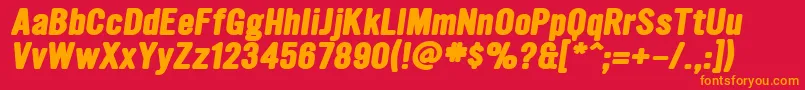UltramagneticExtraboldoblique Font – Orange Fonts on Red Background