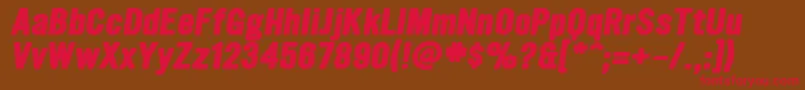UltramagneticExtraboldoblique Font – Red Fonts on Brown Background