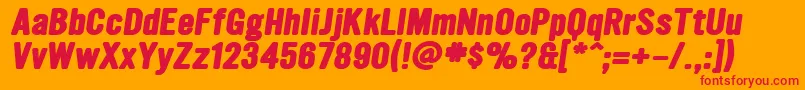 UltramagneticExtraboldoblique Font – Red Fonts on Orange Background
