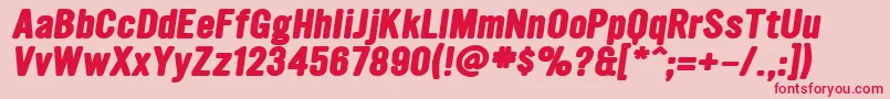 UltramagneticExtraboldoblique Font – Red Fonts on Pink Background