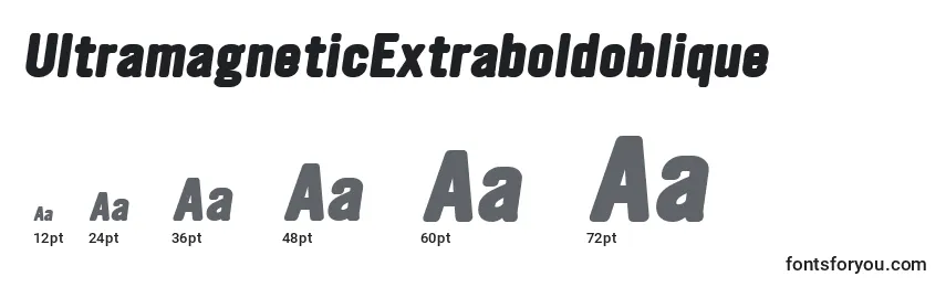 Размеры шрифта UltramagneticExtraboldoblique