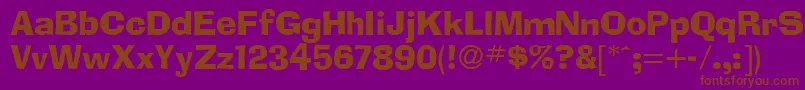 Adlib Font – Brown Fonts on Purple Background