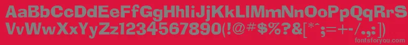 Czcionka Adlib – szare czcionki na czerwonym tle