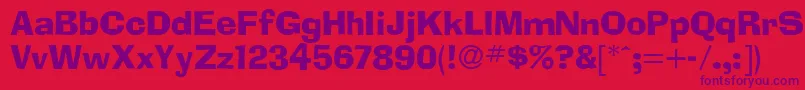Adlib Font – Purple Fonts on Red Background