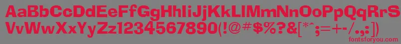 Adlib Font – Red Fonts on Gray Background