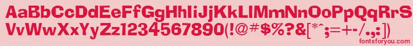 Adlib Font – Red Fonts on Pink Background