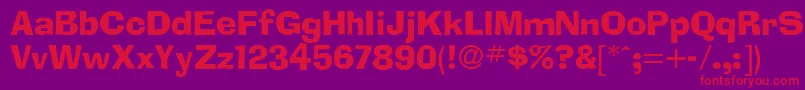 Adlib Font – Red Fonts on Purple Background