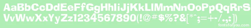 フォントAdlib – 緑の背景に白い文字
