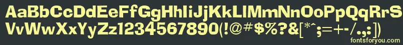 Adlib Font – Yellow Fonts on Black Background