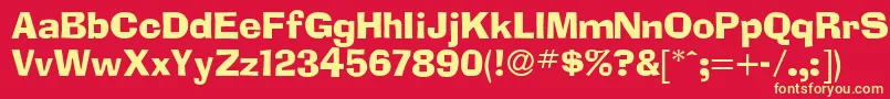 Adlib Font – Yellow Fonts on Red Background