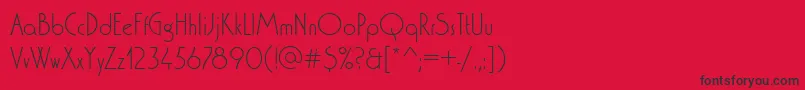 Washingtondlig-fontti – mustat fontit punaisella taustalla
