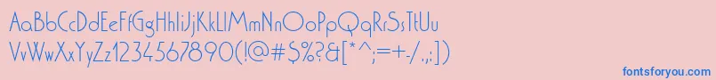 Washingtondlig-fontti – siniset fontit vaaleanpunaisella taustalla