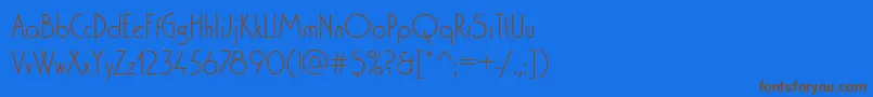 Шрифт Washingtondlig – коричневые шрифты на синем фоне