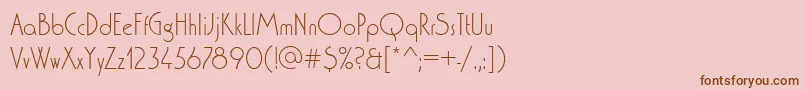 Шрифт Washingtondlig – коричневые шрифты на розовом фоне