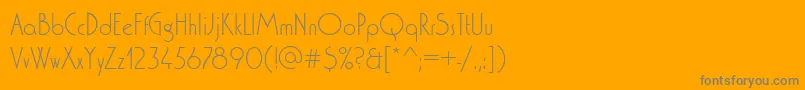 フォントWashingtondlig – オレンジの背景に灰色の文字