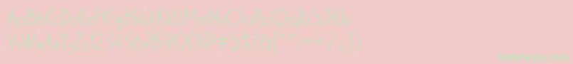 Washingtondlig Font – Green Fonts on Pink Background