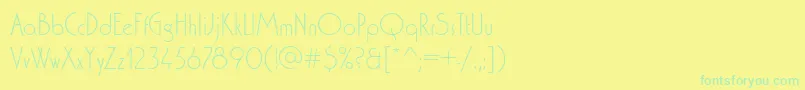 Washingtondlig Font – Green Fonts on Yellow Background