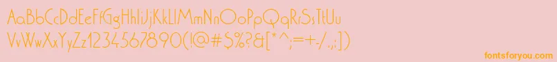Washingtondlig-fontti – oranssit fontit vaaleanpunaisella taustalla