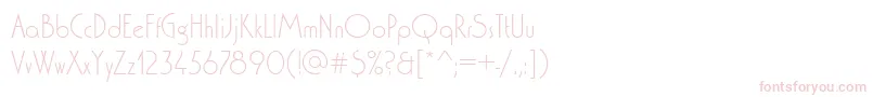 Washingtondlig-fontti – vaaleanpunaiset fontit valkoisella taustalla