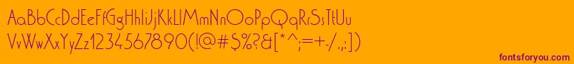 Шрифт Washingtondlig – фиолетовые шрифты на оранжевом фоне