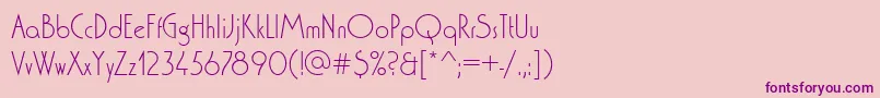 Washingtondlig-fontti – violetit fontit vaaleanpunaisella taustalla