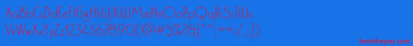 Washingtondlig Font – Red Fonts on Blue Background