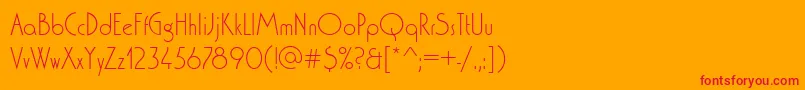 Washingtondlig-fontti – punaiset fontit oranssilla taustalla