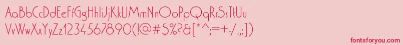 Washingtondlig-fontti – punaiset fontit vaaleanpunaisella taustalla