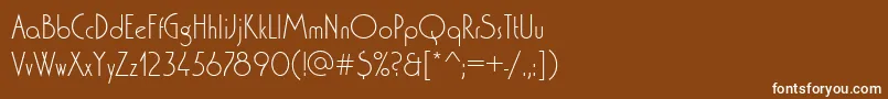 Washingtondlig-fontti – valkoiset fontit ruskealla taustalla