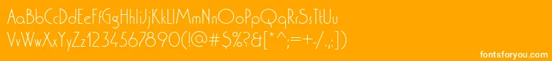 Washingtondlig Font – White Fonts on Orange Background