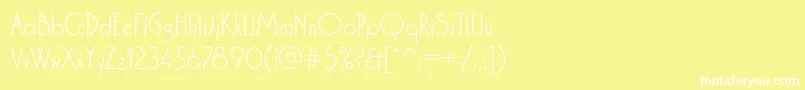 Washingtondlig Font – White Fonts on Yellow Background
