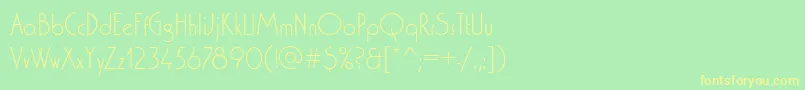 Washingtondlig Font – Yellow Fonts on Green Background