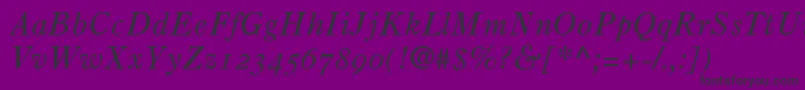 PartitionOldstyleSsiNormal Font – Black Fonts on Purple Background